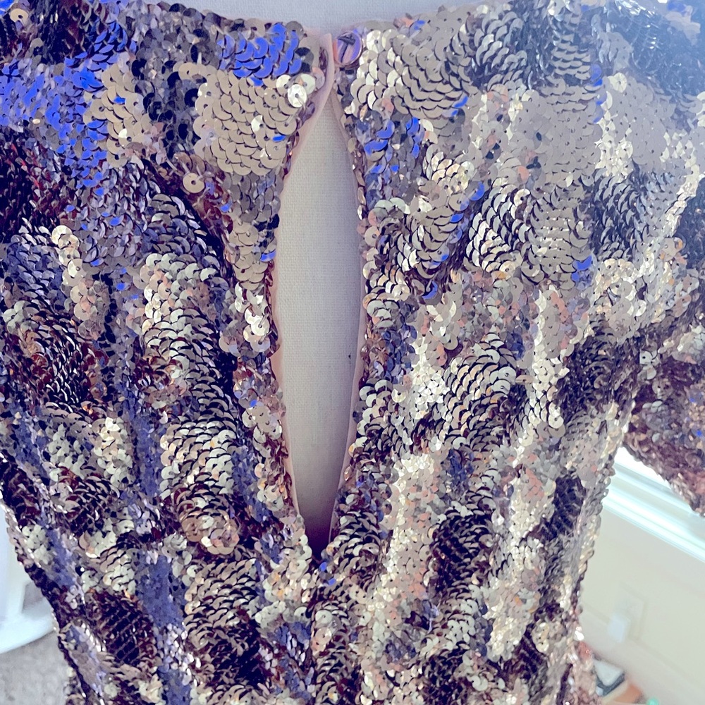 Gorgeous pink sequins maxi dress